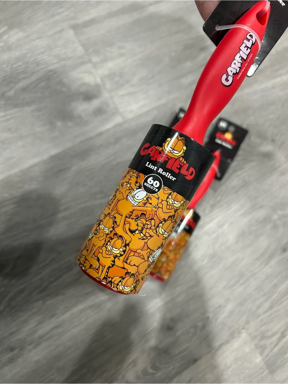 Nickelodeon Red Garfield Lint Rollers with Orange Cartoon Covers - Set of 3